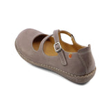 PASS-X Latte Cross Strap Flats
