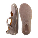 PASS-X Latte Cross Strap Flats