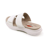 PEYTON White Rolling Soft Sandals