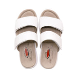 PEYTON White Rolling Soft Sandals