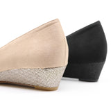 RAIRA Pink Beige Wide Fit Wedges