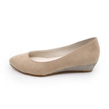 RAIRA Pink Beige Wide Fit Wedges