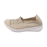 RELLA Beige Mesh Soft Walking Stretch Flats