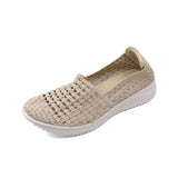 RELLA Beige Mesh Soft Walking Stretch Flats