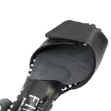 RISA Strap Black Combi Wedges Sandals