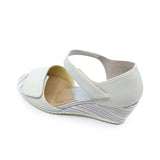 RISA Strap White Combi Wedges Sandals