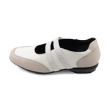 SACHIE Ivory Soft Walking Double Straps Flats