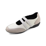 SACHIE Ivory Soft Walking Double Straps Flats