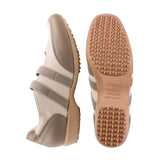 SACHIE Taupe Soft Walking Double Straps Flats