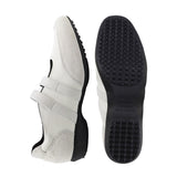 SACHIE Off White Soft Walking Double Straps Flats