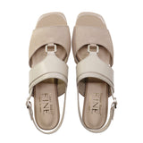 SAYU Beige Combi BALANCED HEEL SANDALS