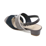 SAYU Navy Combi BALANCED HEEL SANDALS