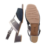 SAYU Navy Combi BALANCED HEEL SANDALS