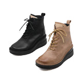SUKA Black Anti Slip Wide Fit Leather Boots