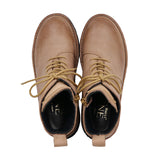 SUKA Camel Anti Slip Wide Fit Leather Boots