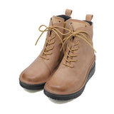 SUKA Camel Anti Slip Wide Fit Leather Boots