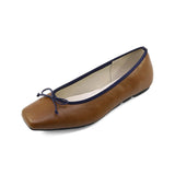 UKI Brown Combi Driving Sole Rain Flats