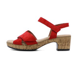 VANELLE Fiery Red Soft Heel Sandals