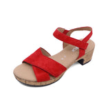 VANELLE Fiery Red Soft Heel Sandals