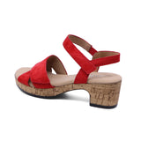 VANELLE Fiery Red Soft Heel Sandals