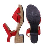 VANELLE Fiery Red Soft Heel Sandals