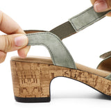 VANELLE Fiery Red Soft Heel Sandals