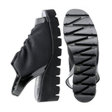 MOYU Black Bunion Fit Stretch Sandals