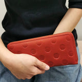 EN THIN ROUND Mustard Dot Wallet