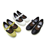 Himari Black Soft Walking Sneaker Strap Flats