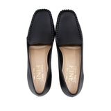 ANZO All Black Smooth Leather Loafer