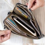 EN THIN Dark Brown Dot Wallet