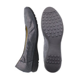 AKEMI Glitter Grey Soft Walking Ballet Flats