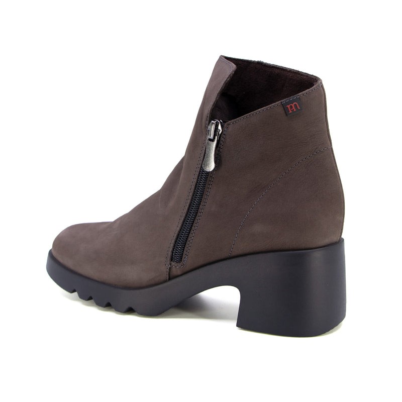 Alba Heel Grey Brown Soft Walking Boots