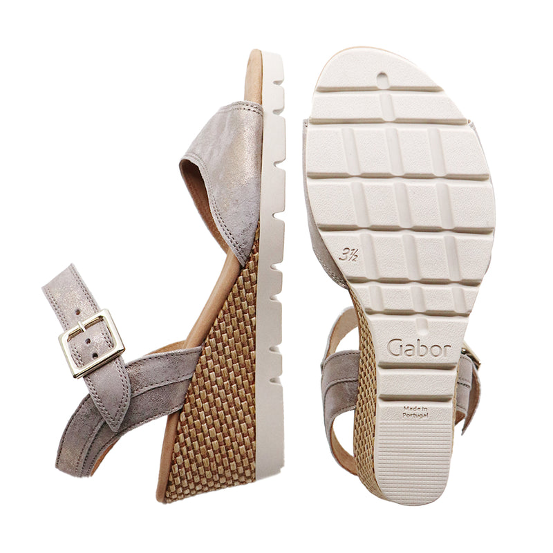 ALIKA Muschel Beige SOFT WEDGE SANDALS