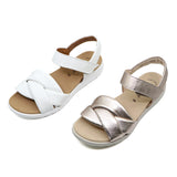 ALMA All White SOFT WALKING FLAT SANDALS