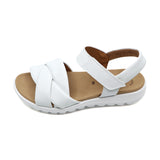 ALMA All White SOFT WALKING FLAT SANDALS