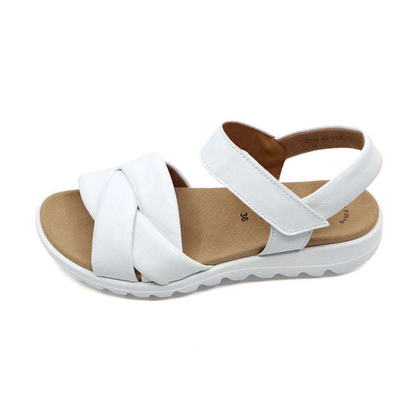 ALMA All White SOFT WALKING FLAT SANDALS