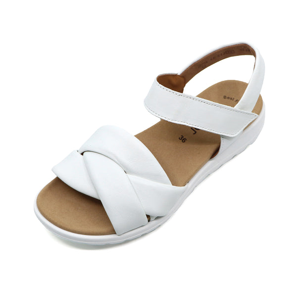 ALMA All White SOFT WALKING FLAT SANDALS
