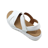 ALMA All White SOFT WALKING FLAT SANDALS