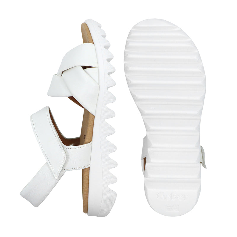 ALMA All White SOFT WALKING FLAT SANDALS