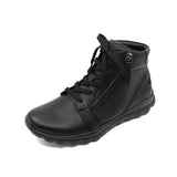 ANKI Black Leather Anti Slip Sneaker Boots