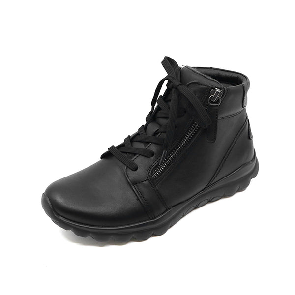 ANKI Black Leather Anti Slip Sneaker Boots