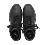 ANKI Black Leather Anti Slip Sneaker Boots