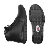 ANKI Black Leather Anti Slip Sneaker Boots