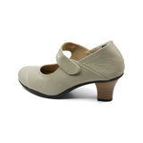 ANNA Ash Grey Soft Walking Strap Heels