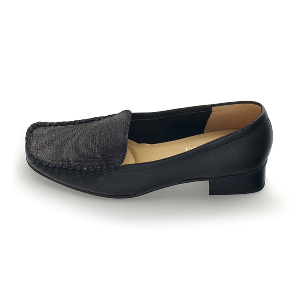 Anzo Stary Black Leather Loafer