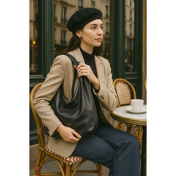 ARCHE Large Black 2 Ways Shoulder Bag