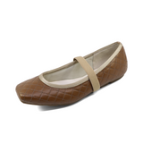 ASAMI Brown Driving Sole Flats