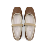 ASAMI Brown Driving Sole Flats