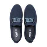 AURIE Dark Navy Wide Fit Stretch Slip-Ons